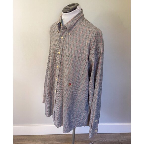 Vintage Tommy Hilfiger Cotton Houndstooth Button Up Shirt - Picture 8 of 9